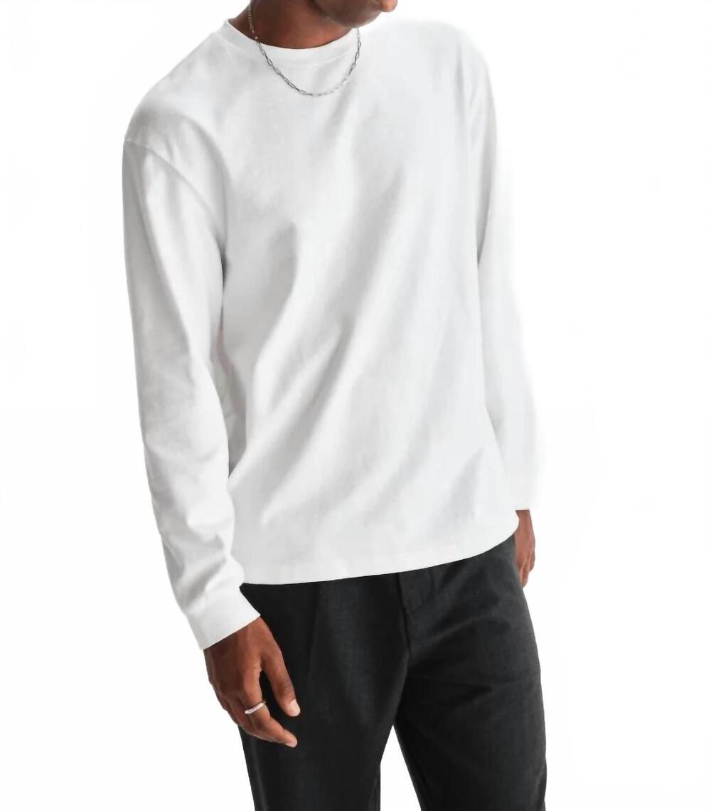 NEW WAX LONDON hayden long sleeve t-shirt in white